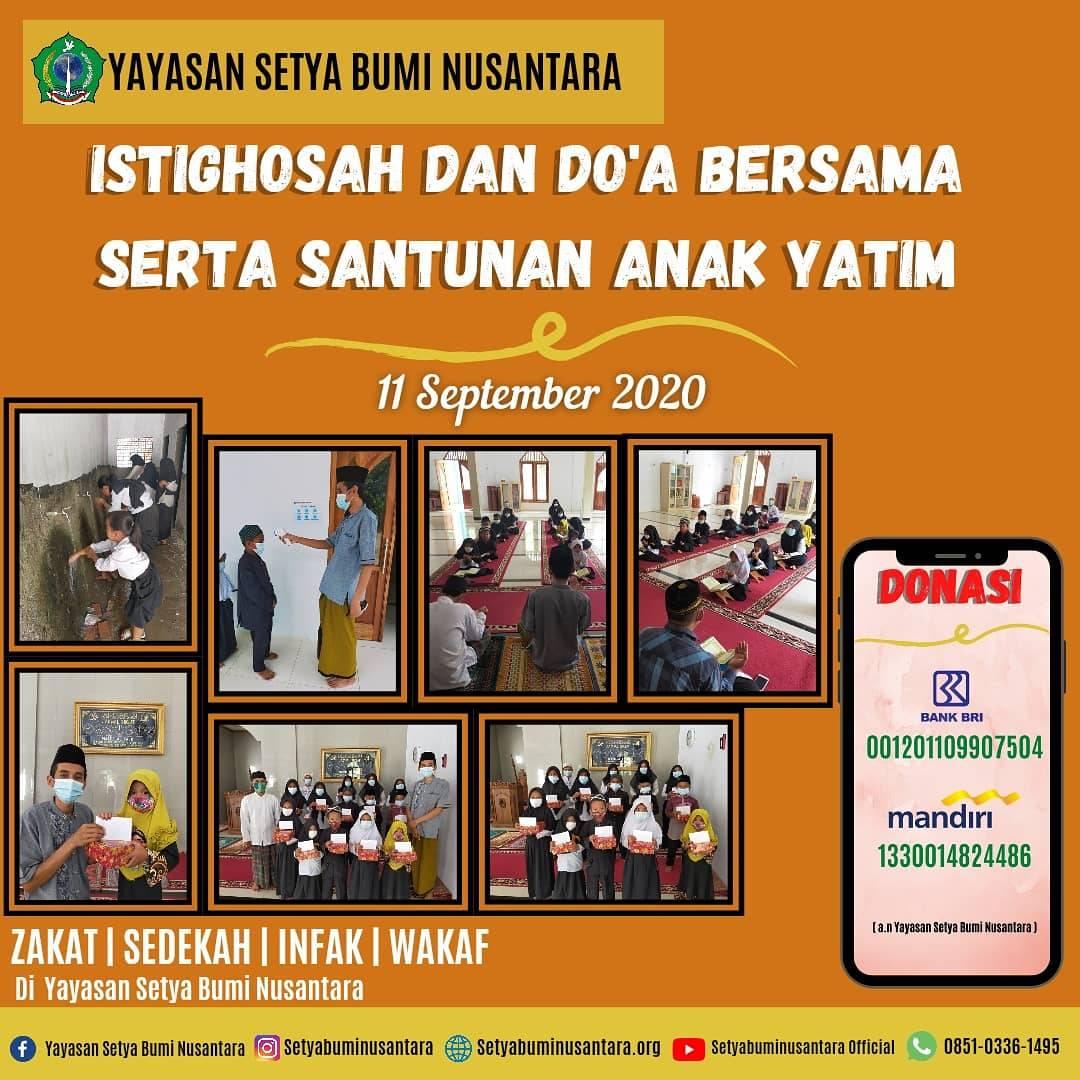Istighosah, Doa Bersama & Santunan Yatim 11 September 2020
