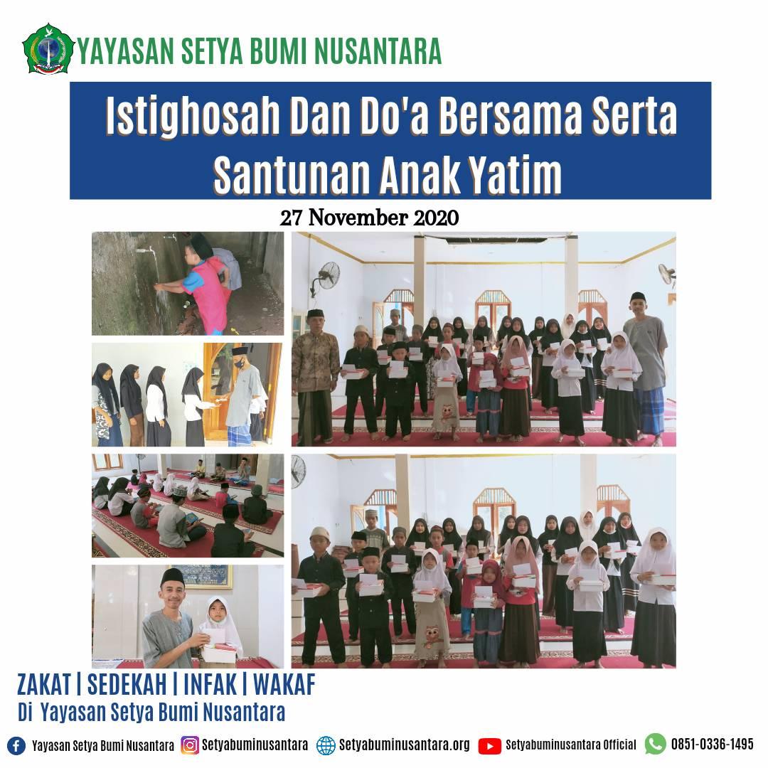 Istighosah, Doa Bersama & Santunan Yatim 27 November 2020