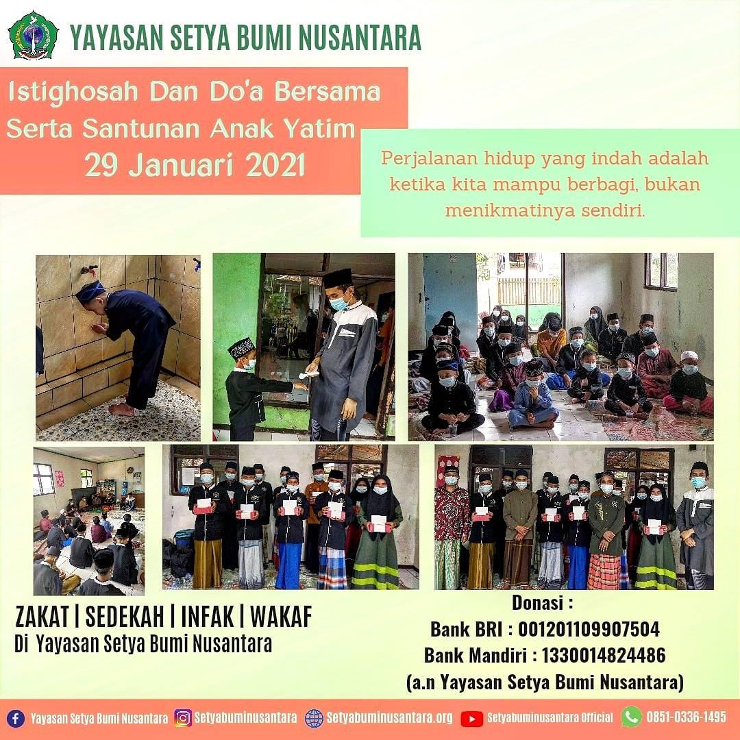 Istighosah, Doa Bersama & Santunan Yatim 29 Januari 2021