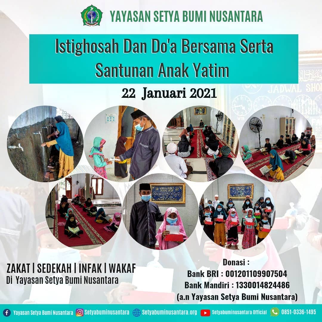 Istighosah, Doa Bersama & Santunan Yatim 22 Januari 2021