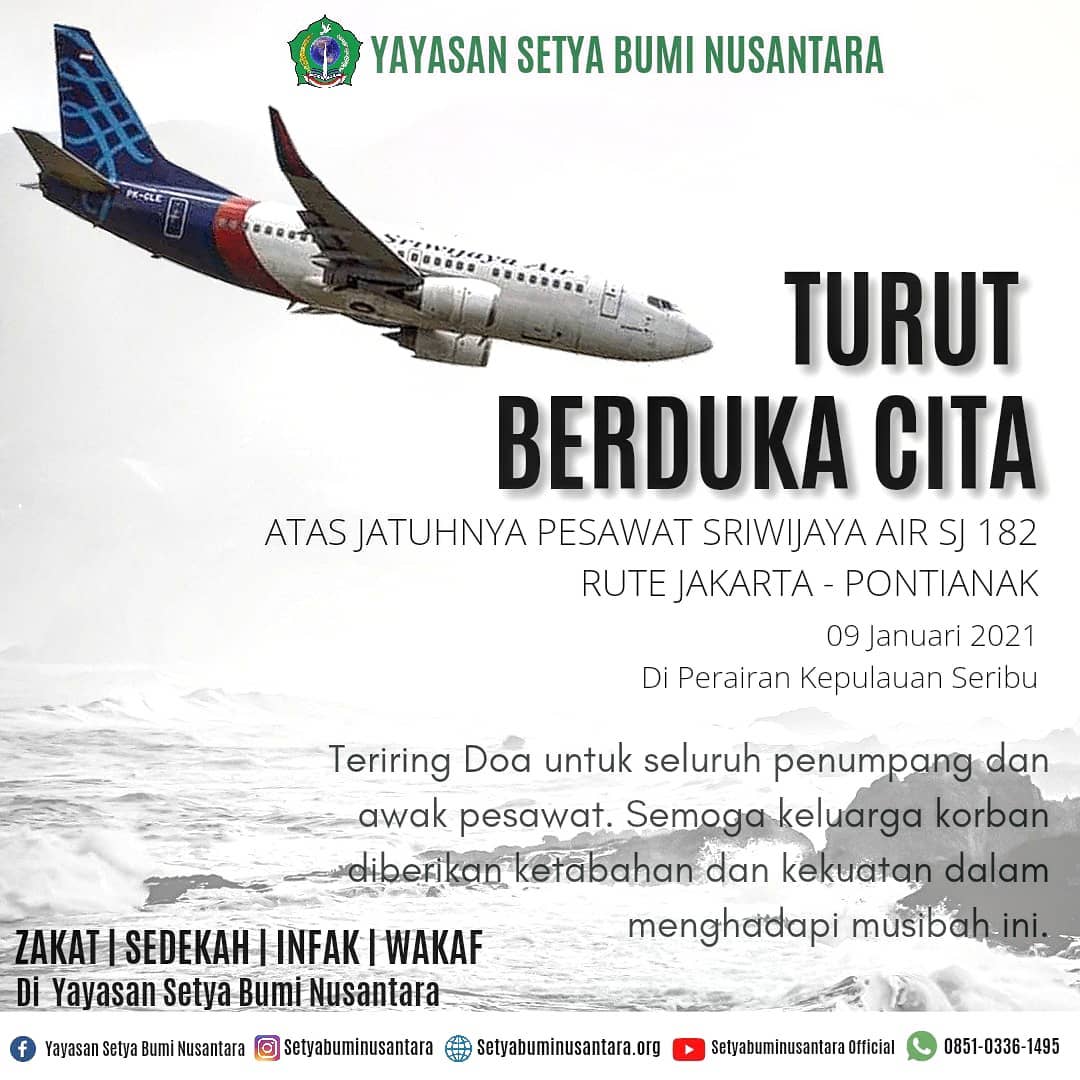 Duka Cita Jatuhnya Pesawat Sriwijaya Air SJ 182