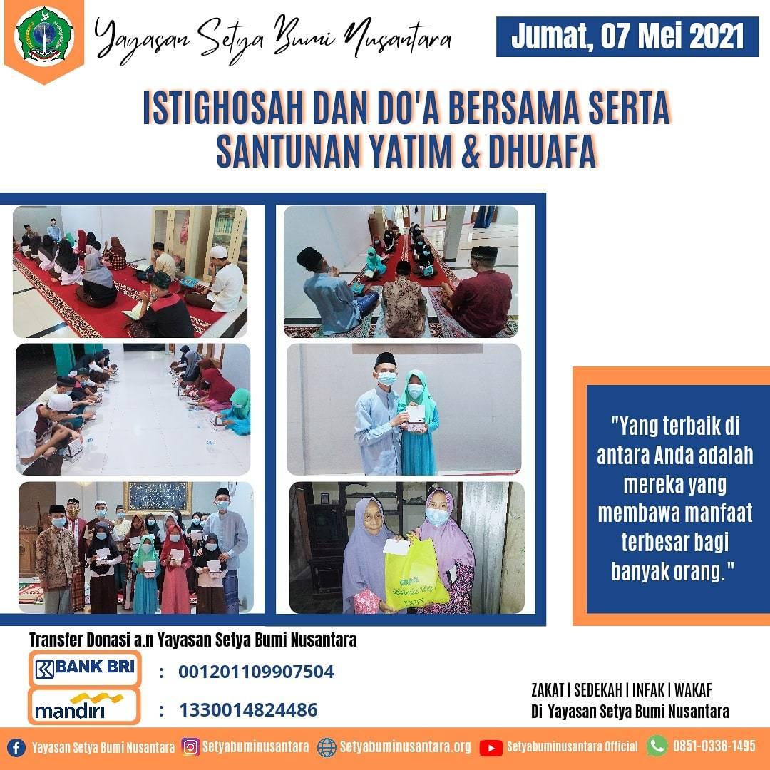Istighosah, Doa Bersama & Santunan Anak Yatim 7 Mei 2021