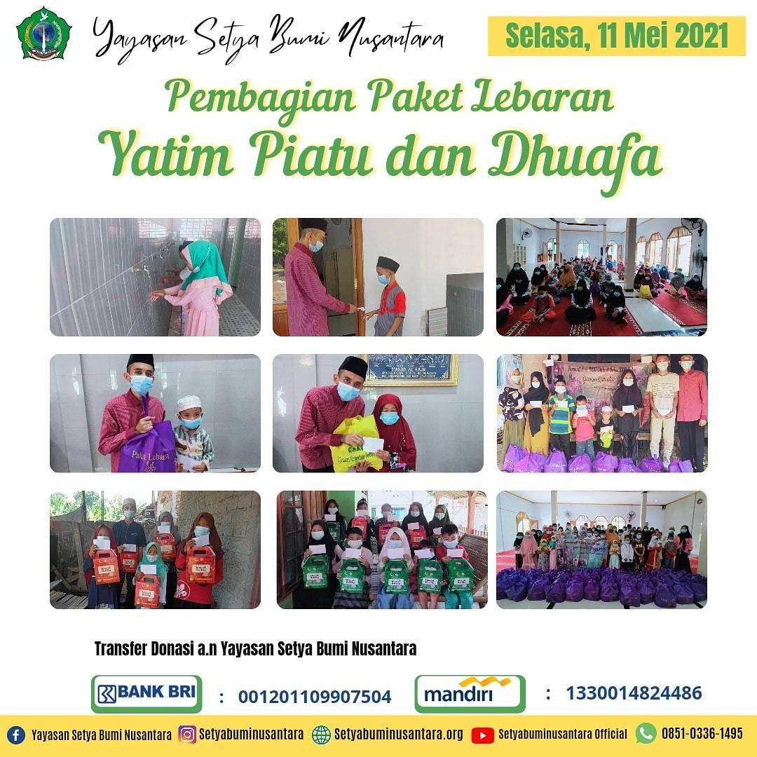 Pembagian Paket Lebaran Yatim Piatu & Dhuafa