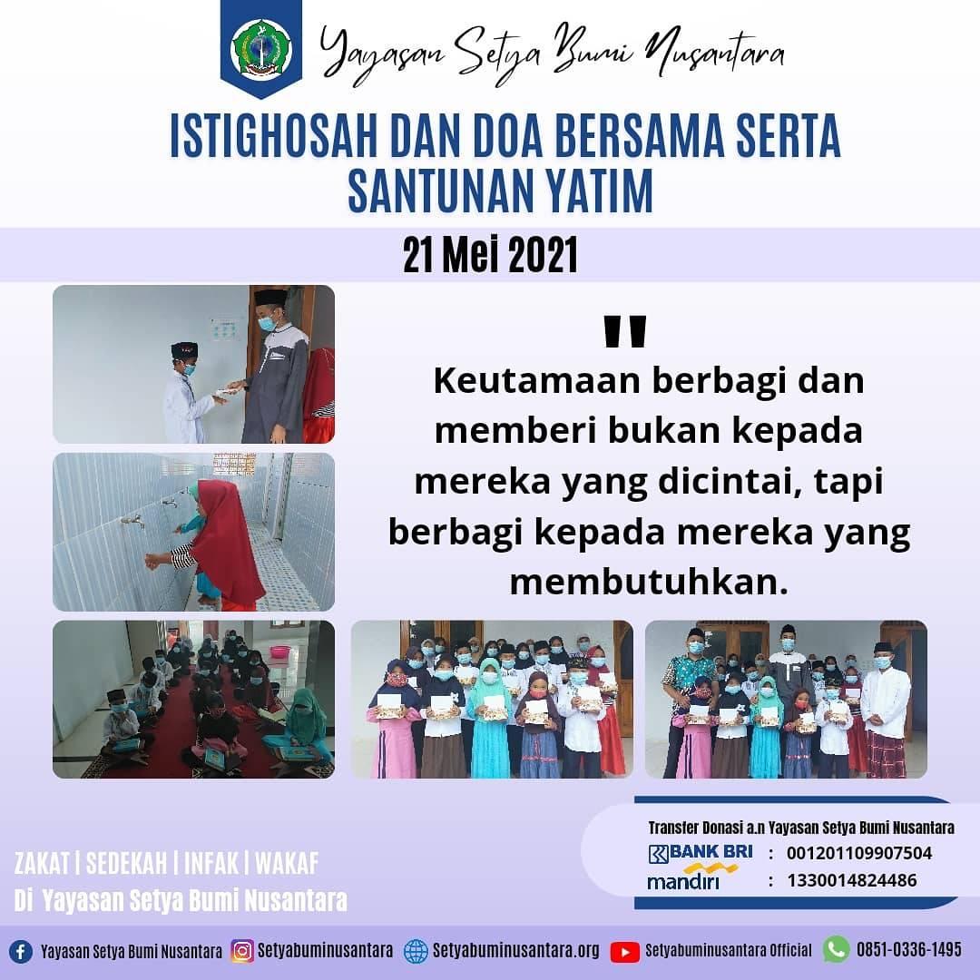 Istighosah, Doa Bersama & Santunan Anak Yatim 21 Mei 2021