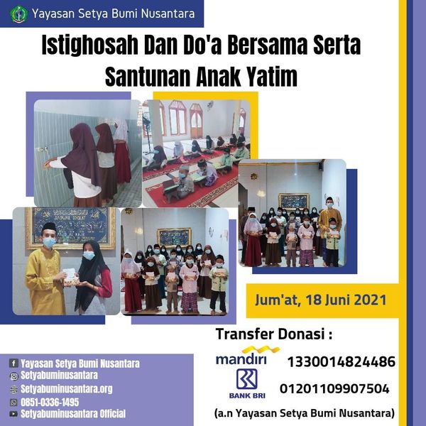 Istighosah, Doa Bersama & Santunan Anak Yatim 18 Juni 2021