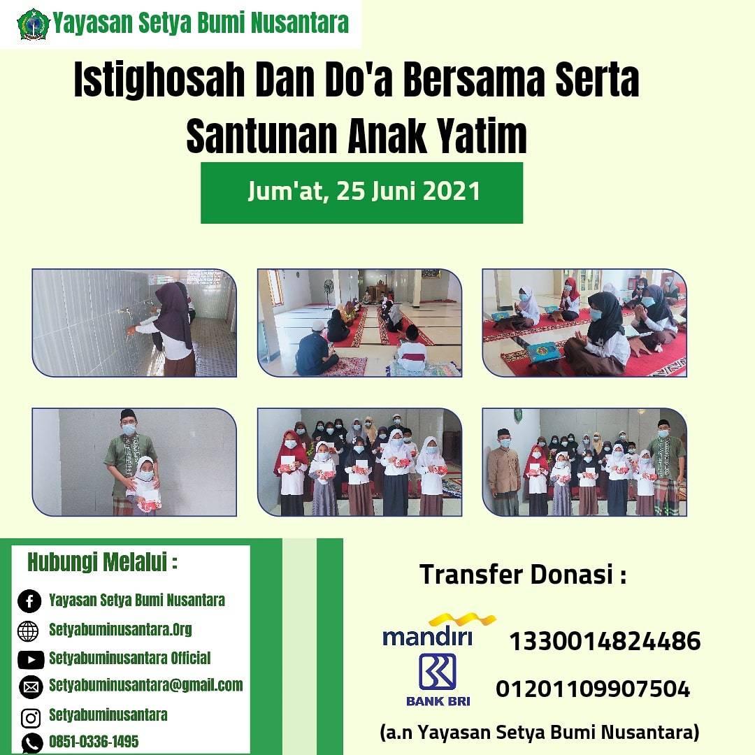 Istighosah, Doa Bersama & Santunan Anak Yatim 25 Juni 2021