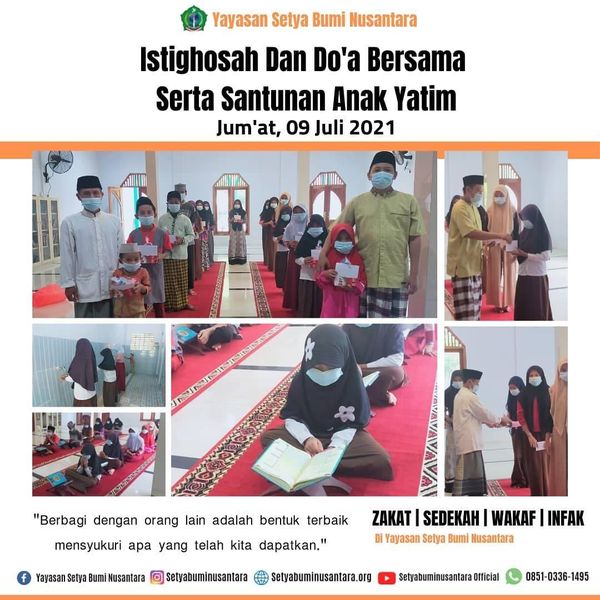 Istighosah, Doa Bersama & Santunan Anak Yatim 9 Juli 2021