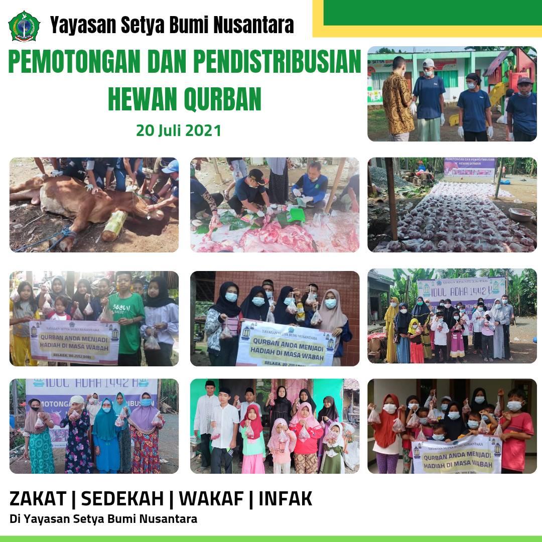 Pemotongan & Pendistribusian Hewan Qurban 20 Juli 2021