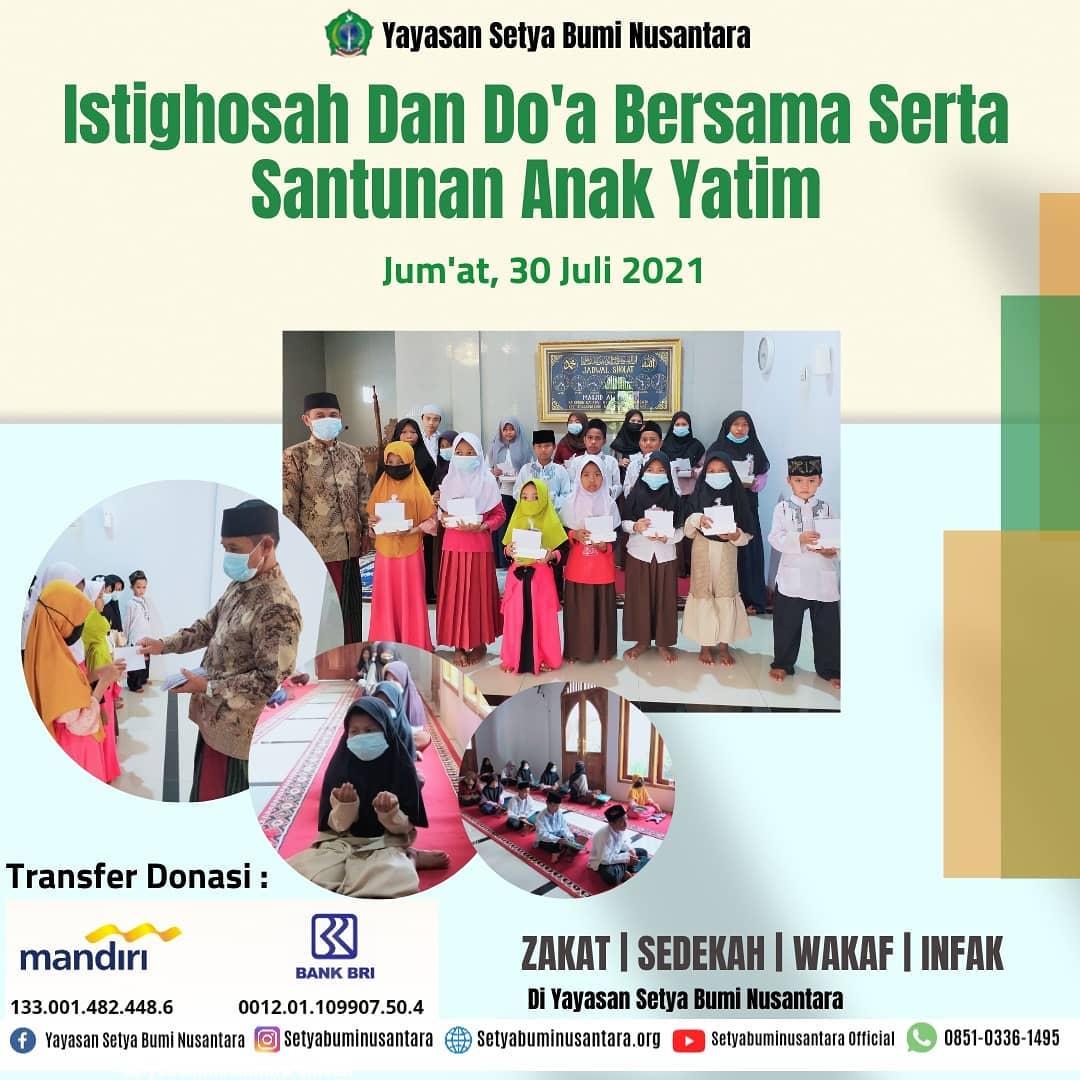 Istighosah, Doa Bersama & Santunan Anak Yatim 30 Juli 2021