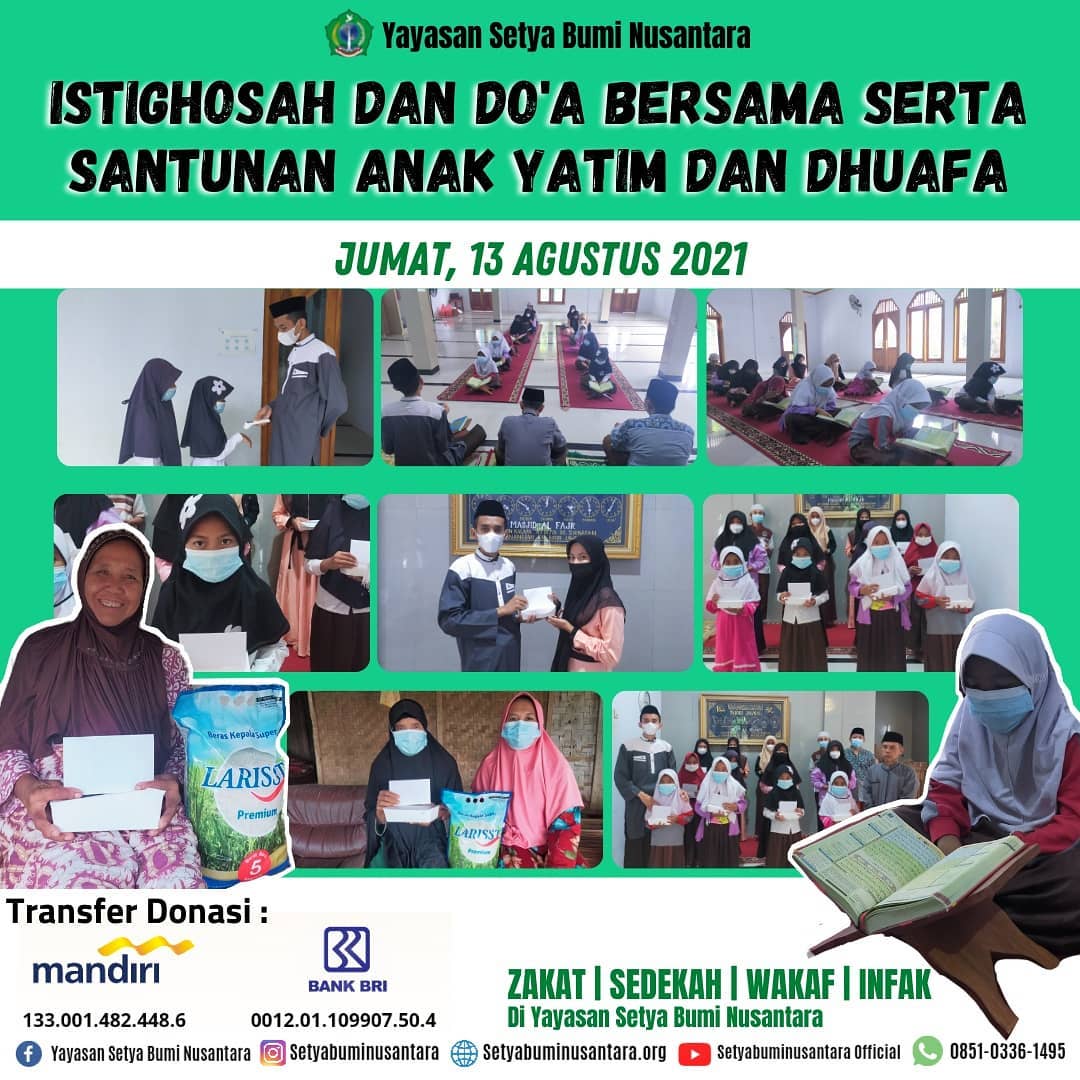 Istighosah, Doa Bersama & Santunan Anak Yatim 13 Agustus 2021