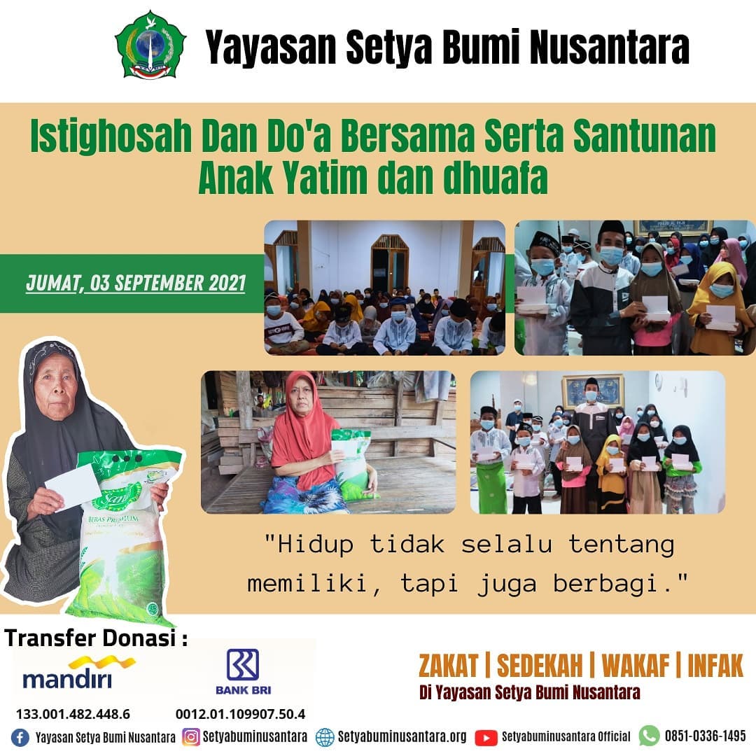 Istighosah, Doa Bersama & Santunan Anak Yatim 3 September 2021