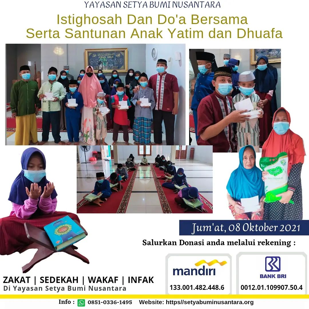 Istighosah, Doa Bersama & Santunan Anak Yatim 8 Oktober 2021