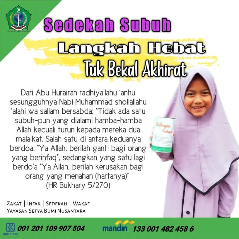 Sedekah Subuh; Langkah Hebat Tuk Bekal Akhirat