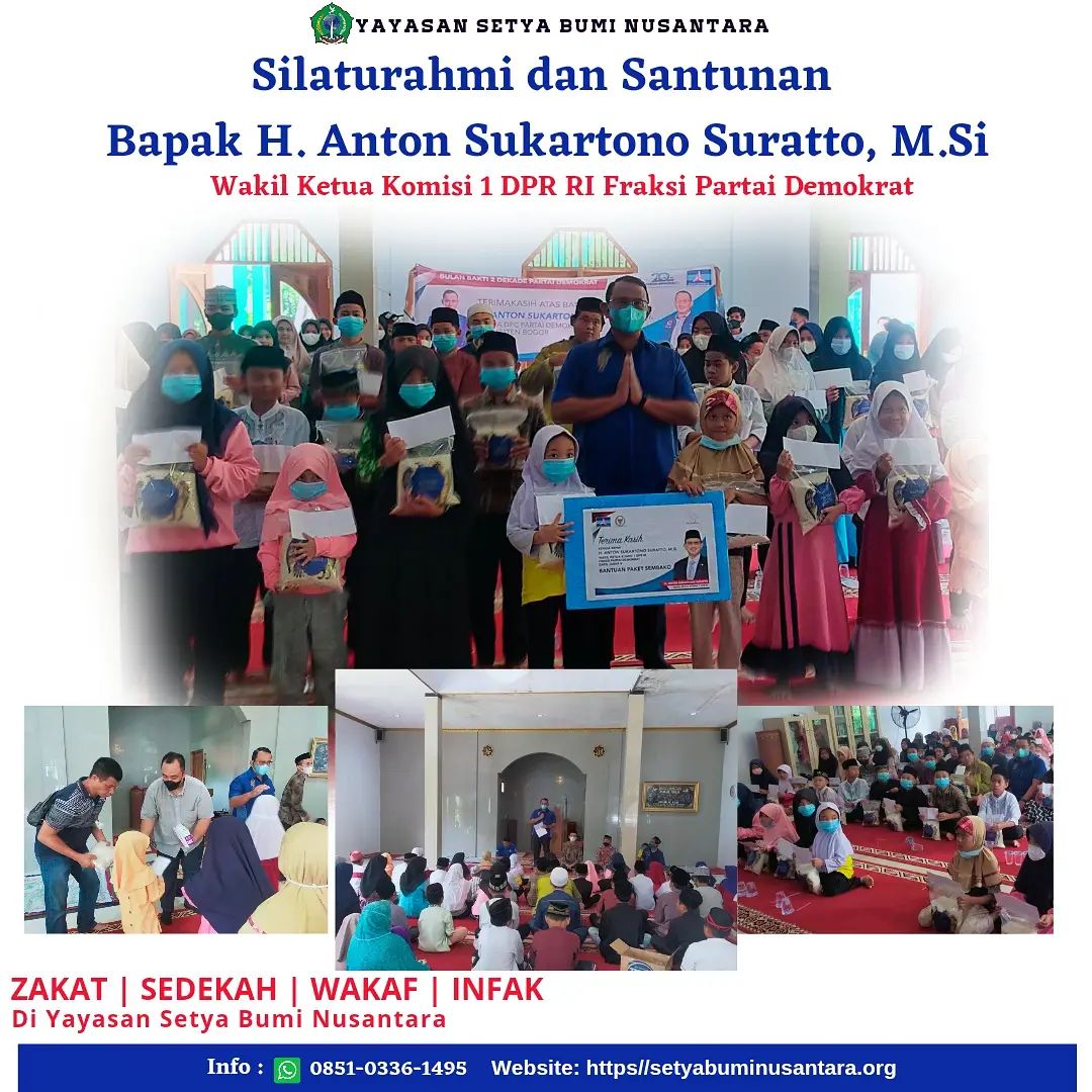 Silaturahmi dan Santunan Bpk. H. Anton Sukartono Suratto, M.Si.