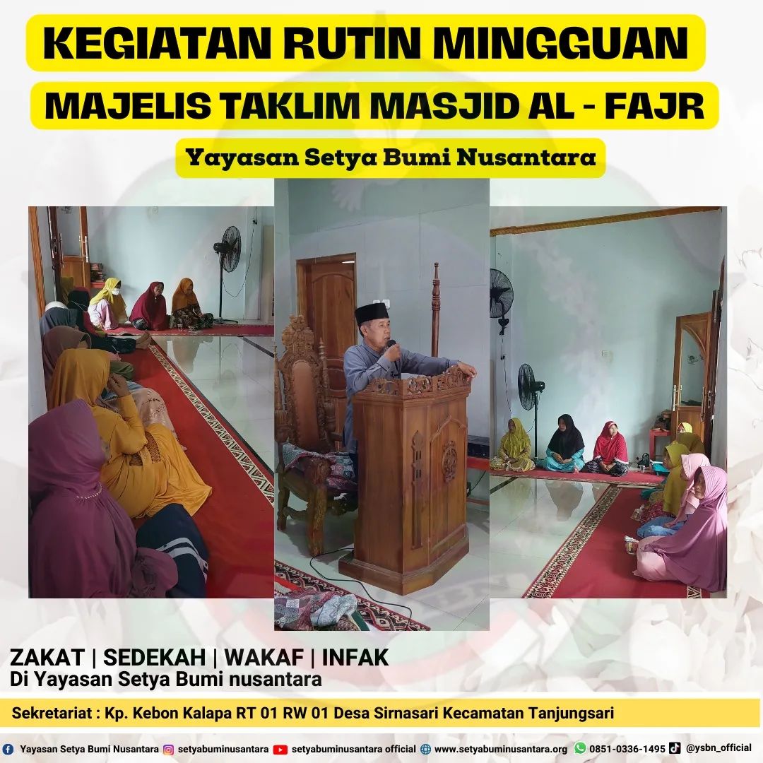 Kegiatan Rutin Mingguan Majelis Ta’lim Masjid Al-Fajr
