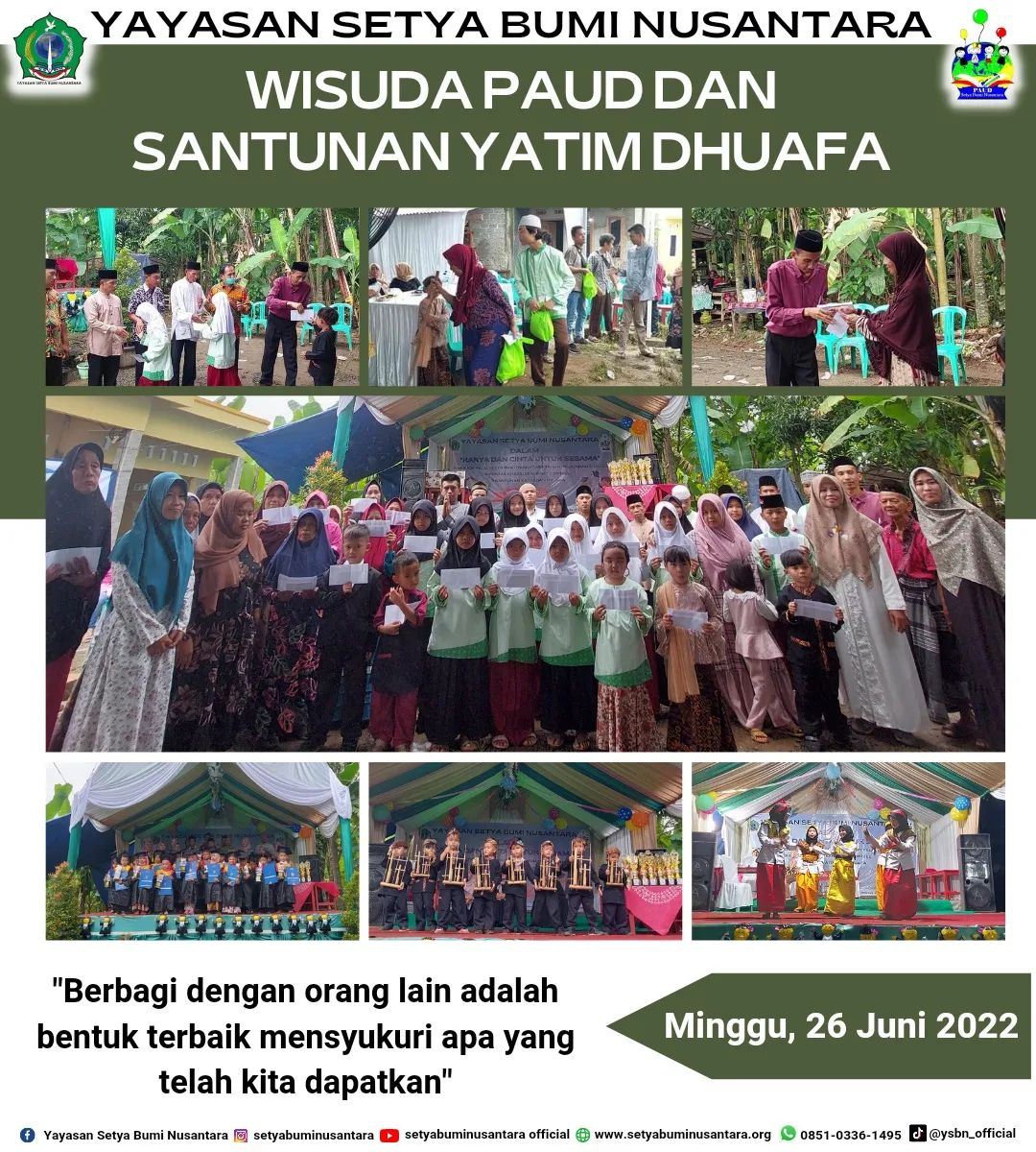 Wisuda PAUD & Santunan Yatim Dhuafa
