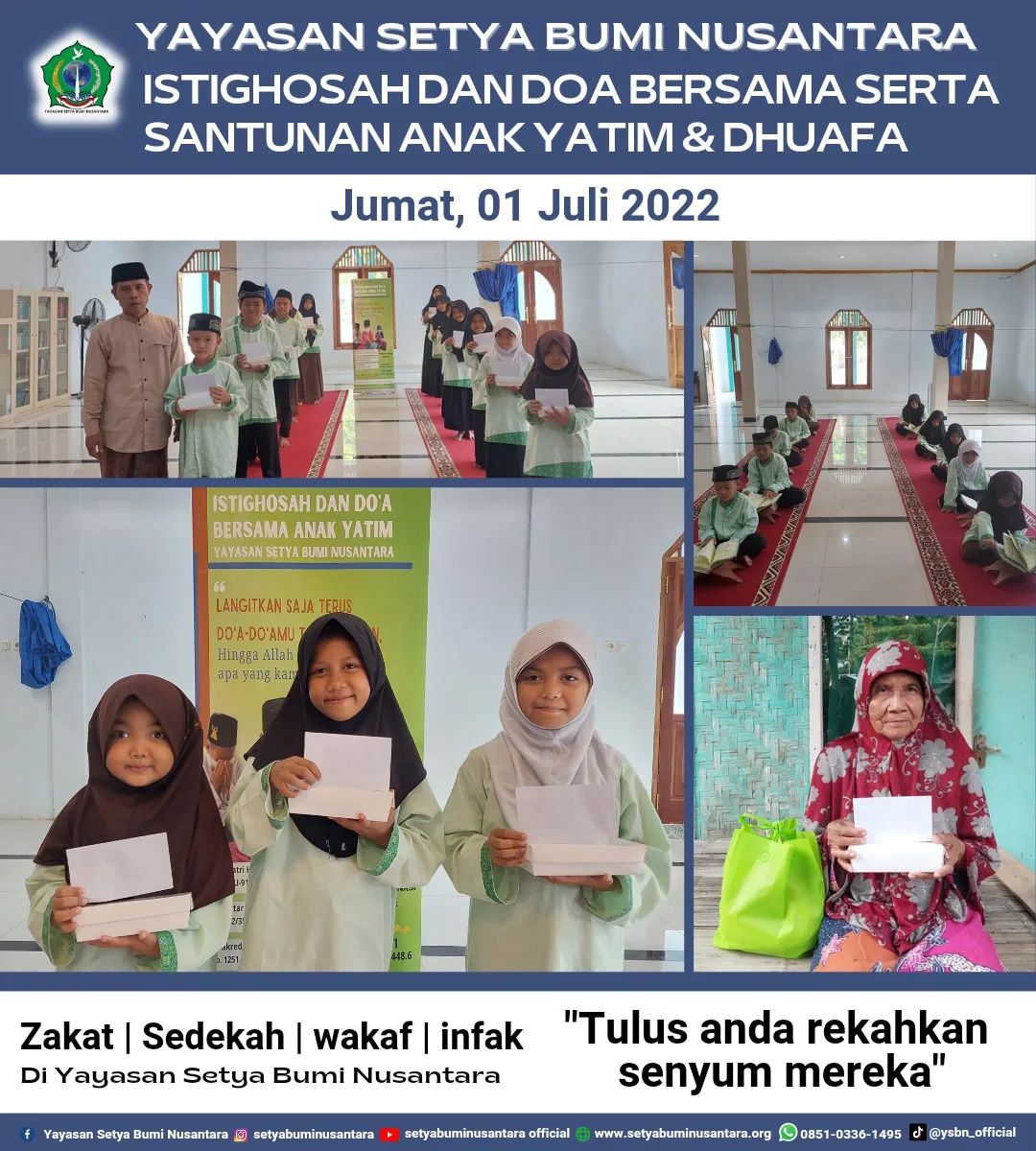 Istighosah dan Doa Bersama Serta Santunan Anak Yatim & Dhuafa 1 Juli 2022