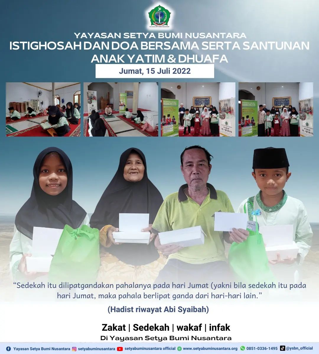 Istighosah & Doa Bersama Serta Santunan Anak Yatim & Dhuafa