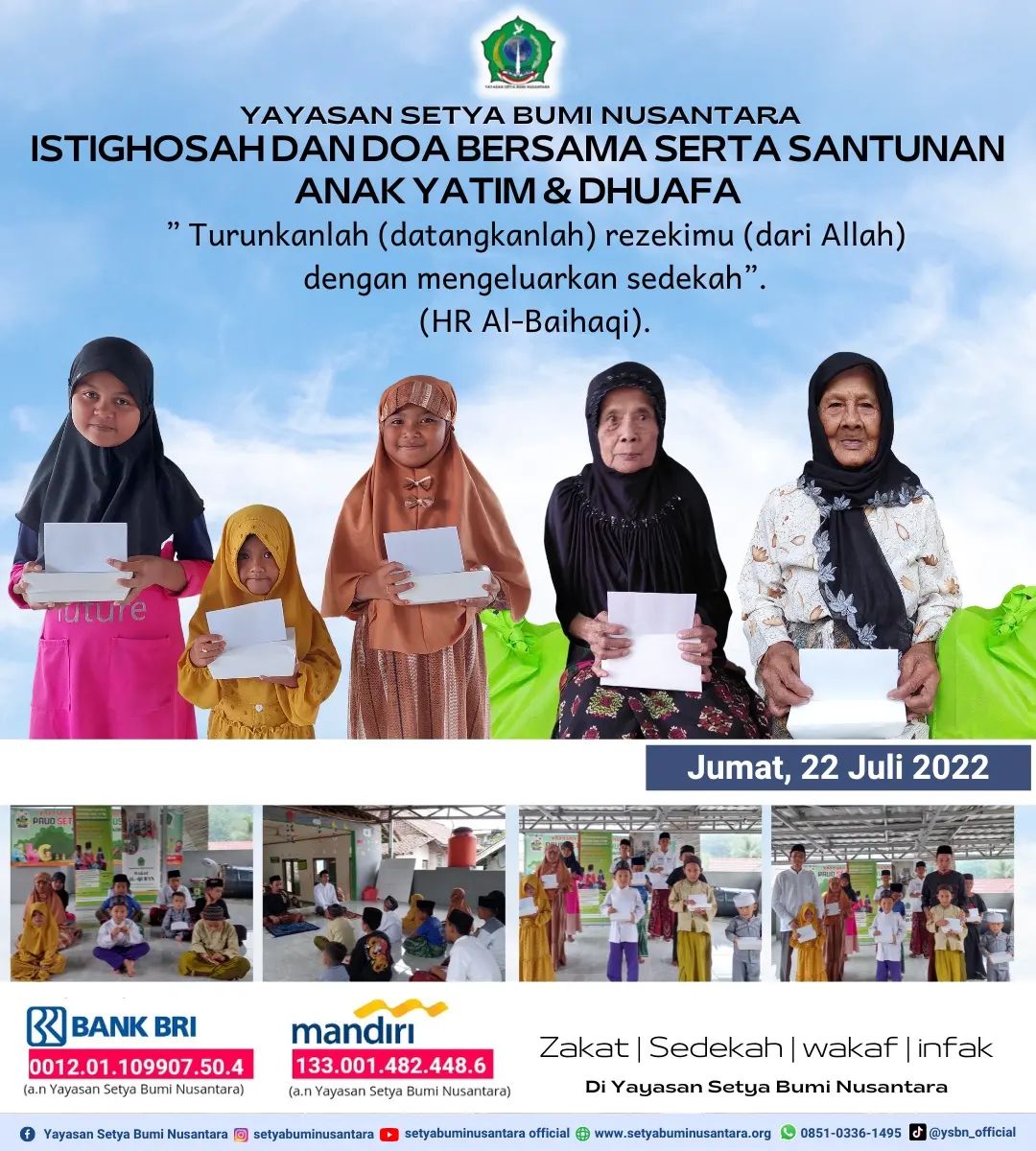 Istighosah dan Doa Bersama Serta Santunan Anak Yatim dan Dhuafa