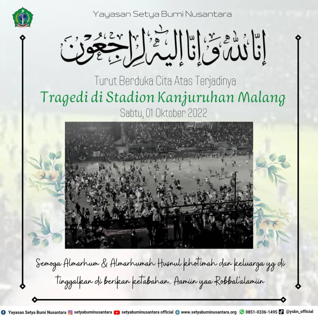 Turut Berduka Cita “Tragedi di Stadion Kanjuruhan Malang”