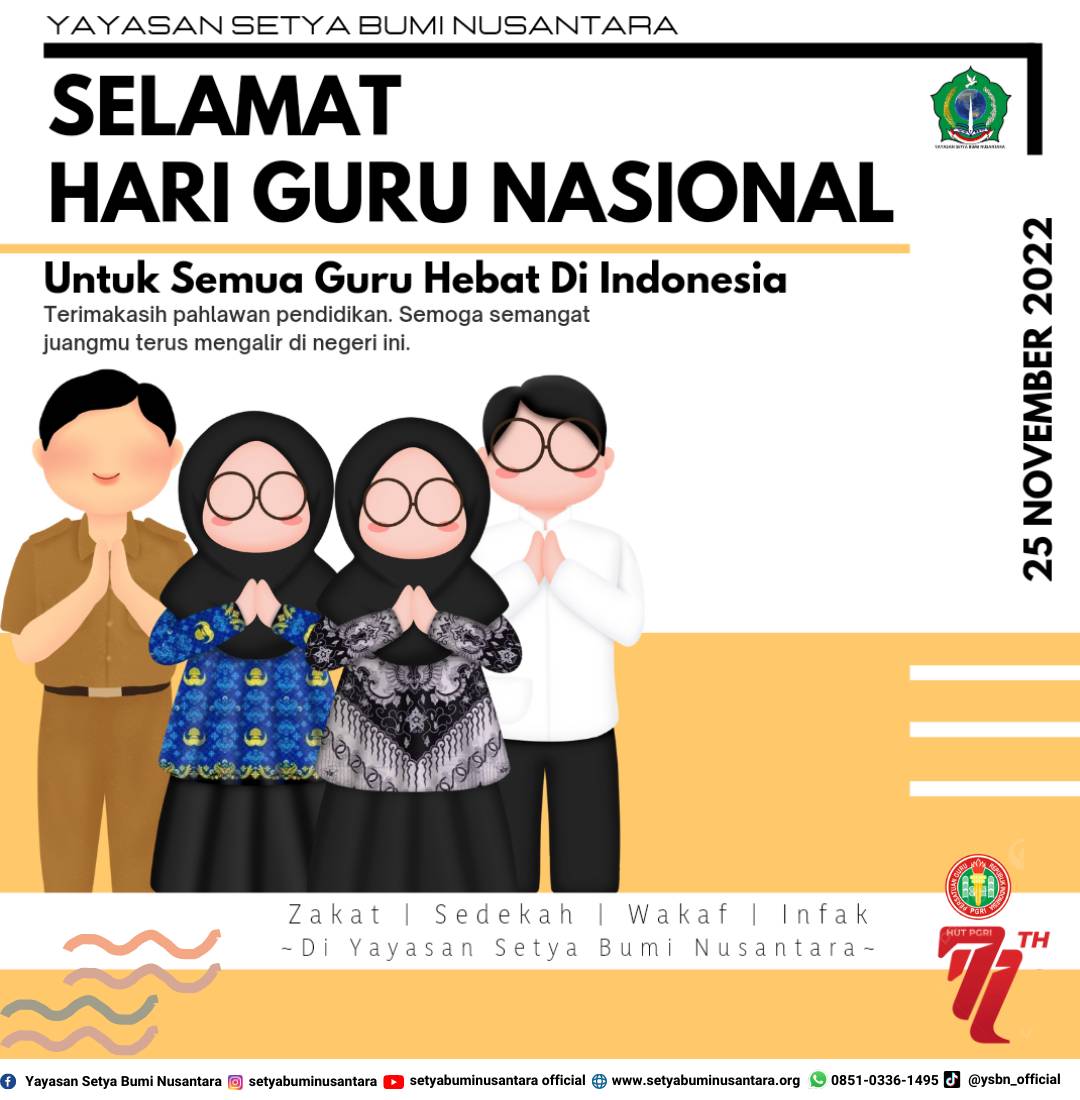 Selamat Hari Guru Nasional, 25 November 2022