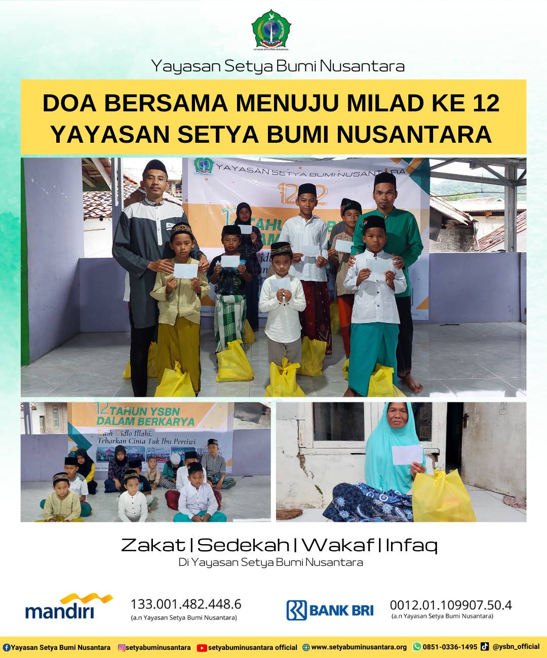 Doa Bersama Menuju Milad Ke-12 Yayasan Setya Bumi Nusantara