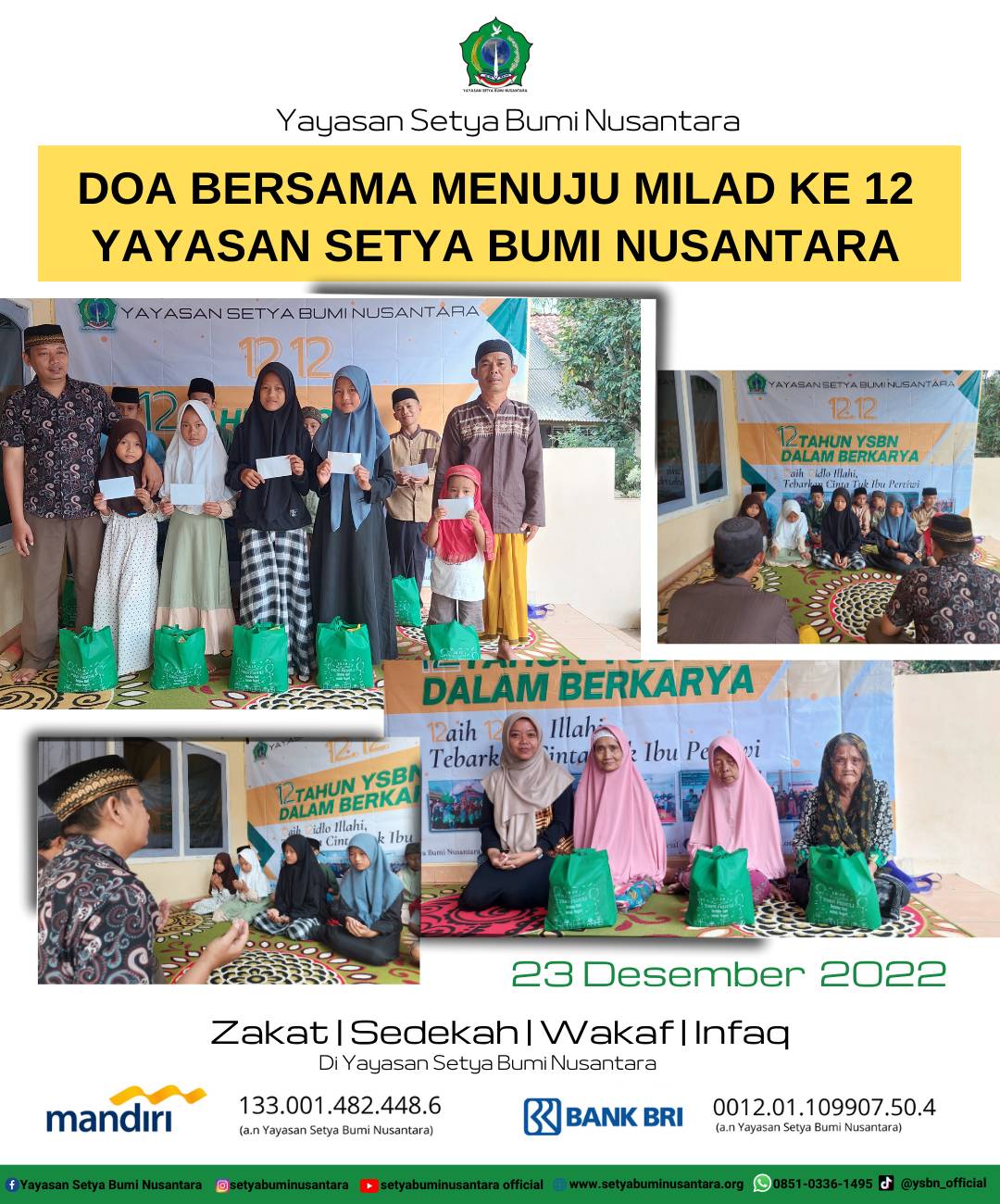 Doa Bersama Menuju Milad Ke-12 YSBN
