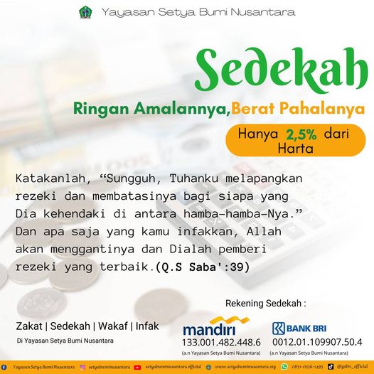 Sedekah – Ringan Amalanya, Berat Pahalanya