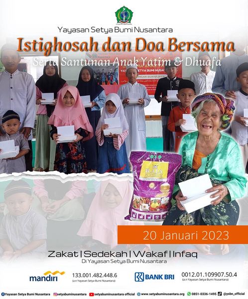 Istighosah dan Doa Bersama Serta Santunan Anak Yatim dan Dhuafa – 20 Januari 2023