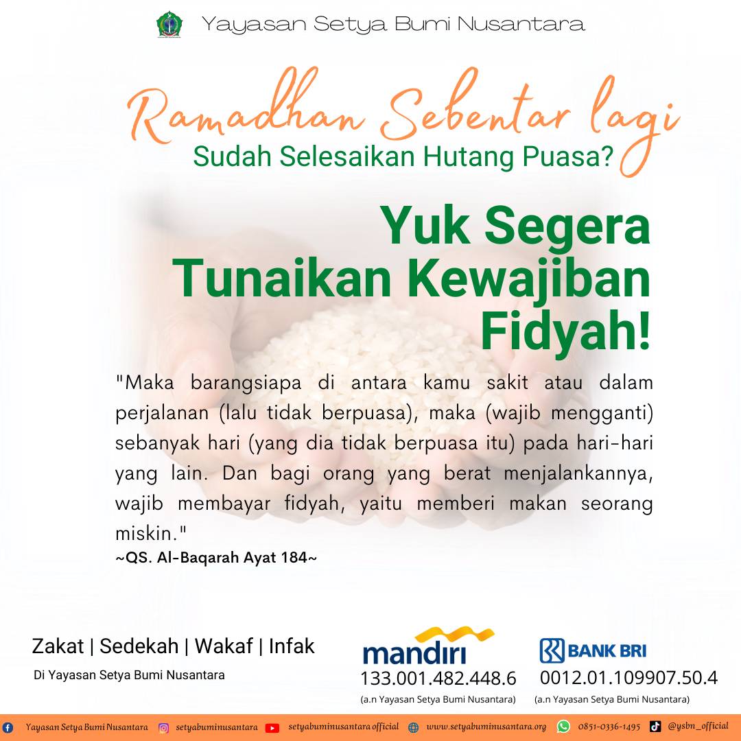 Yuk Segera Tunaikan Kewajiban Fidyah