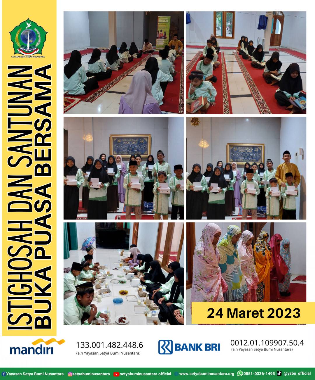 Istighosah dan Santunan Buka Puasa Bersama