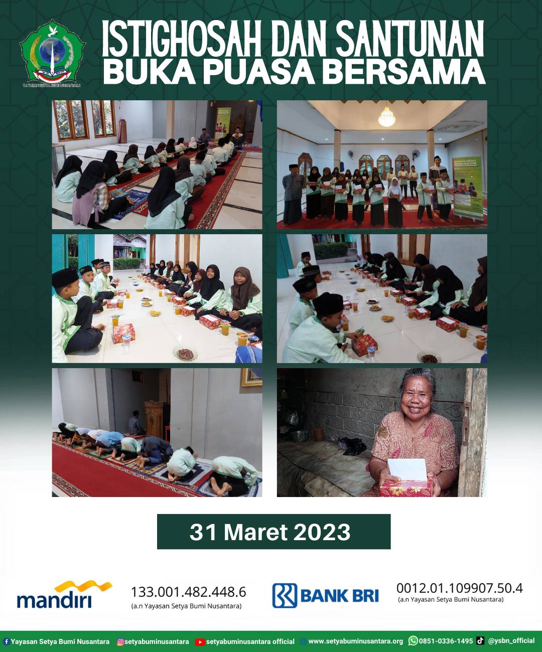 Istighosah dan Santunan Buka Puasa Bersama