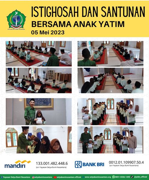 Istighosah dan Santunan Bersama Anak Yatim