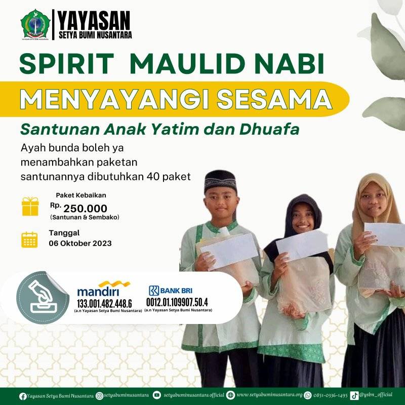 Spirit Maulid Nabi Menyayangi Sesama