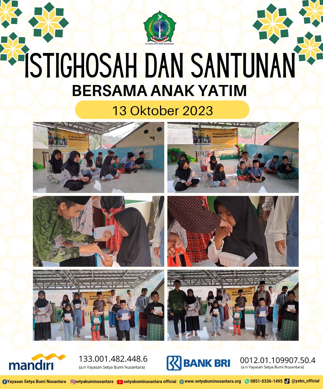 Istighosah dan Santunan Bersama Anak Yatim