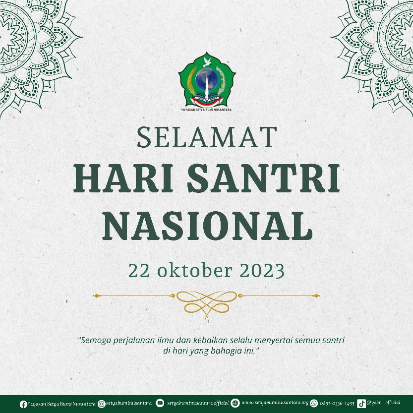 Selamat Hari Santri Nasional | 22 Oktober 2023
