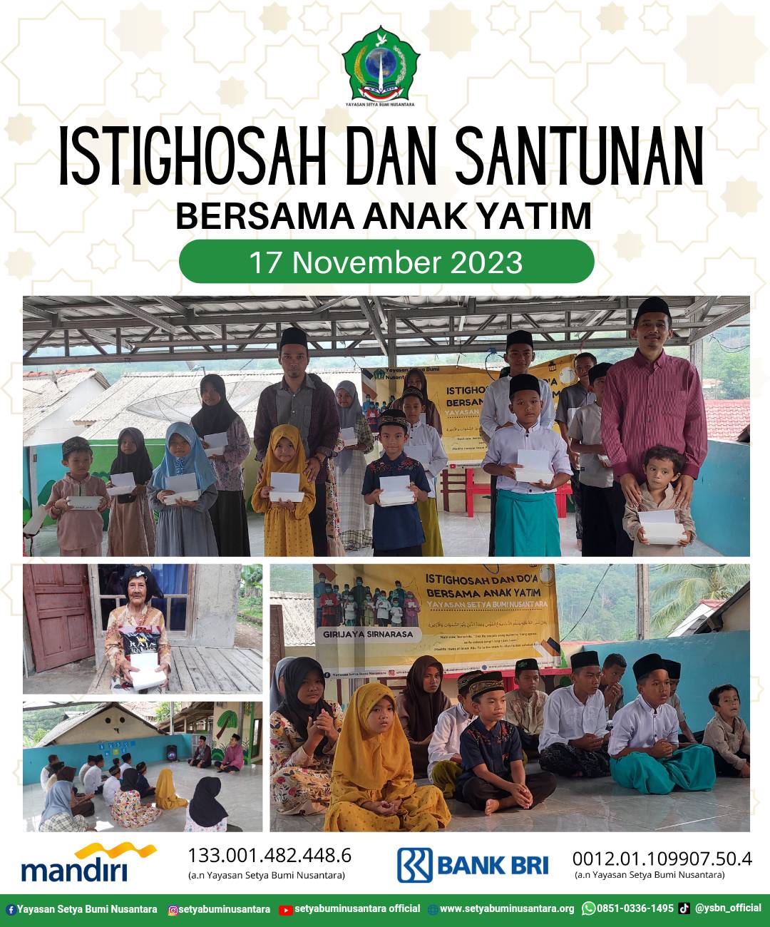 Istighosah & Santunan Bersama Anak Yatim | 17 November 2023
