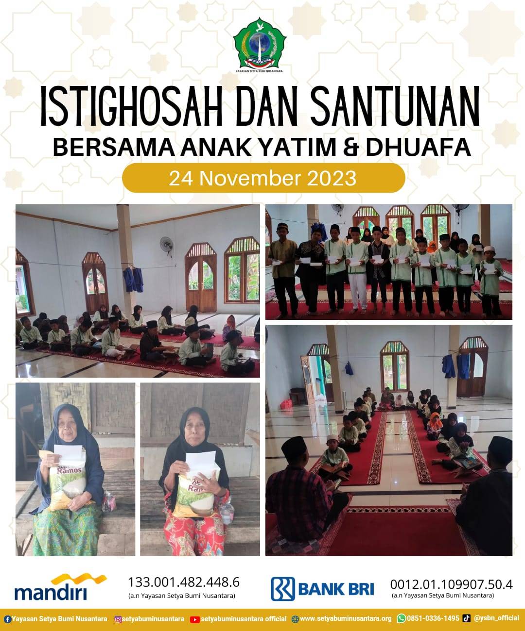 Istighosah & Santunan Bersama Anak Yatim dan Dhuafa | 24 November 2023