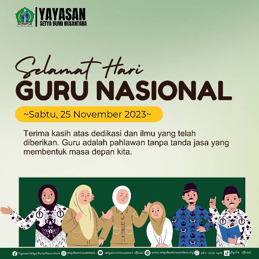 Selamat Hari Guru Nasional | Sabtu, 25 November 2023