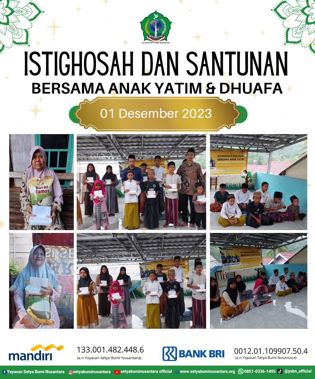 Istighosah dan Santunan Bersama Anak Yatim dan Dhuafa | 1 Desember 2023
