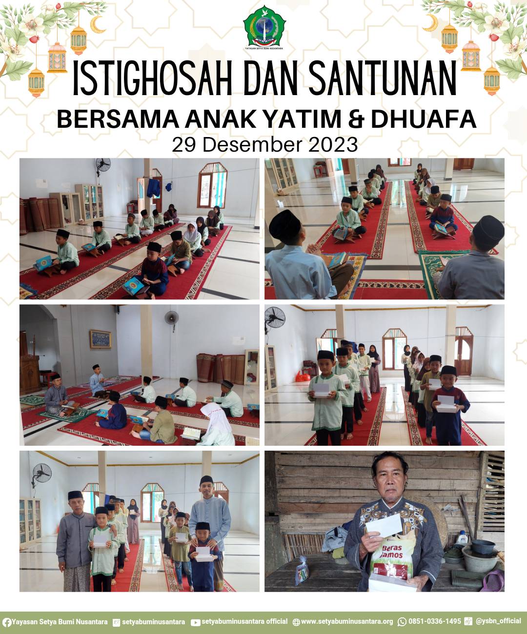 Istighosah dan Santunan Bersama Anak Yatim dan Dhuafa | 29 Desember 2023