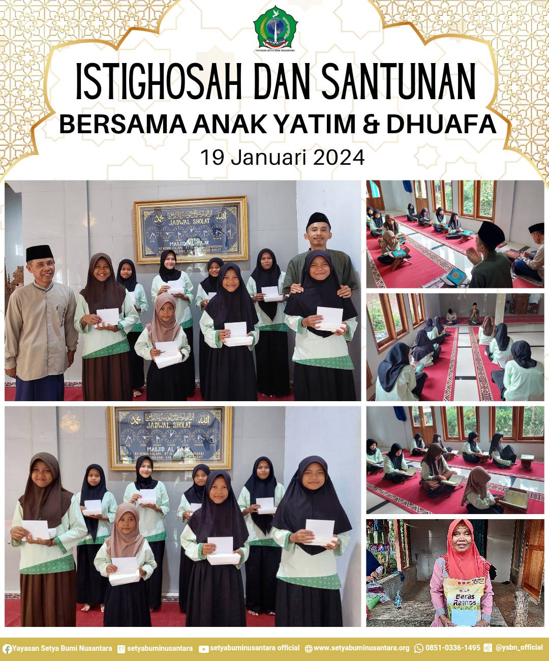 Istighosah dan Santunan Bersama Anak Yatim dan Dhuafa | 19 Januari 2024