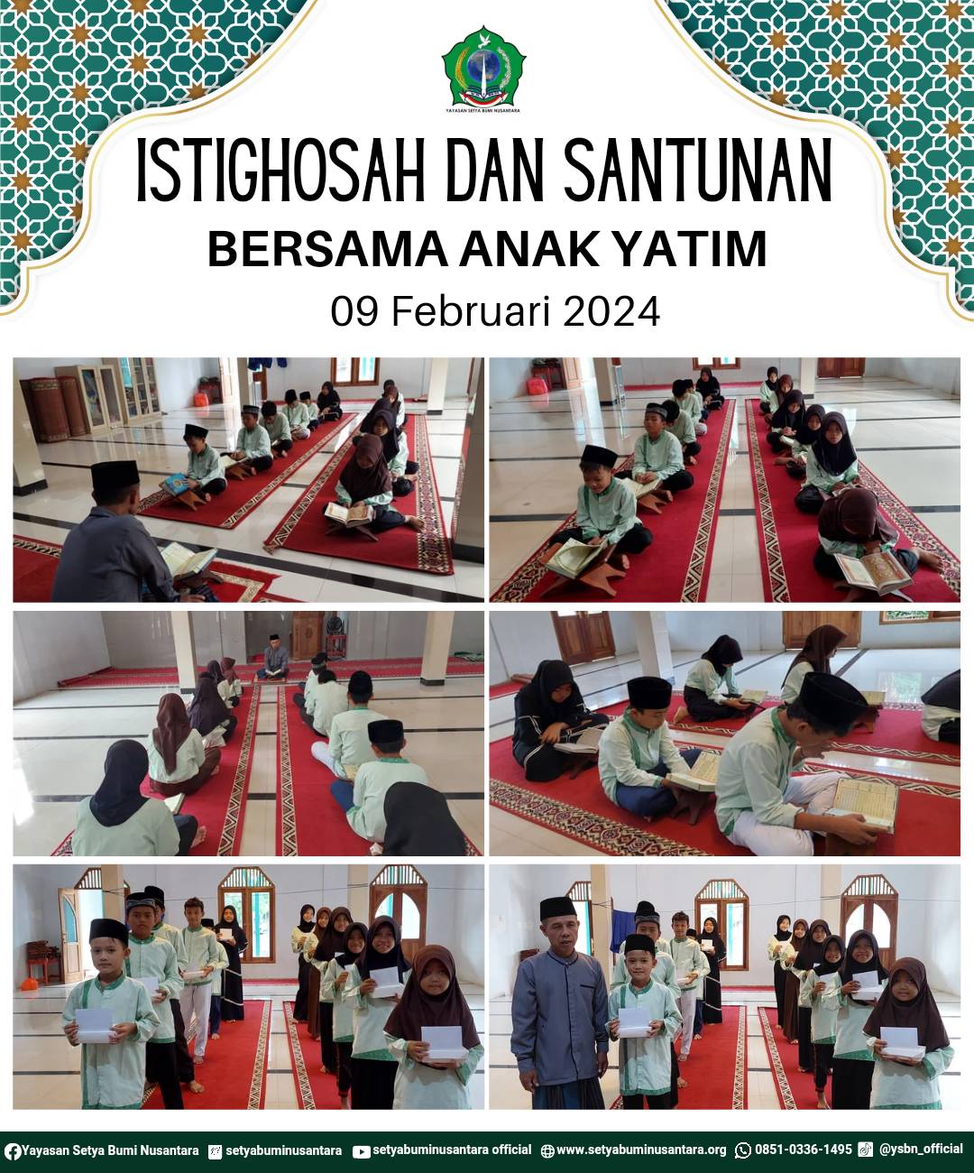 Istighosah dan Santunan Bersama Anak Yatim | 9 Februari 2024