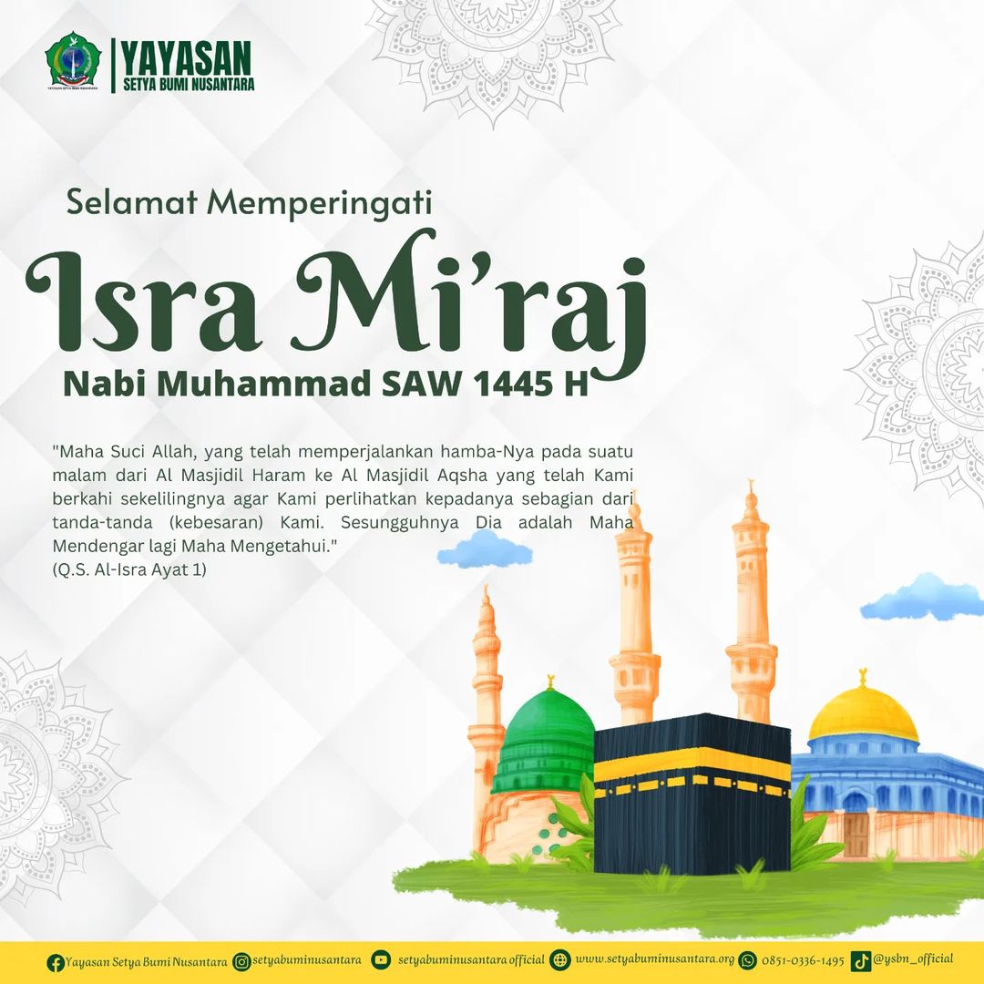 Selamat Memperingati Isra Mi’raj Nabi Muhammad SAW 1445 H