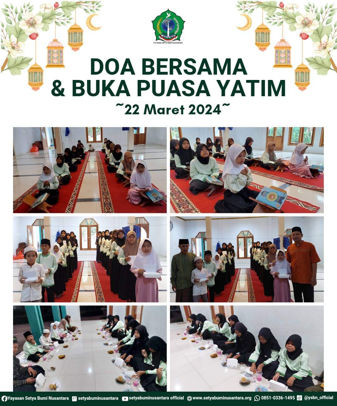 Doa Bersama dan Buka Puasa Yatim | 22 Maret 2024