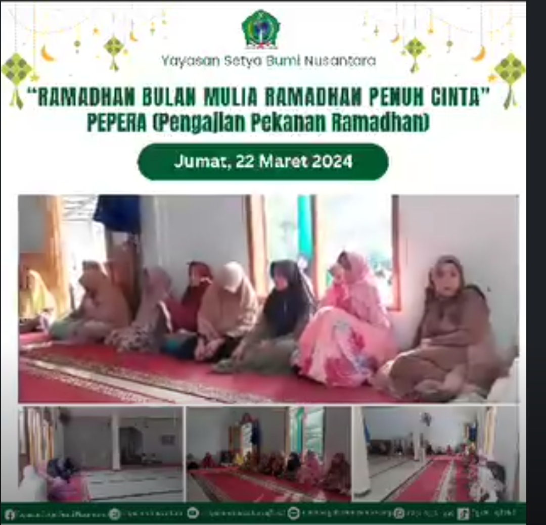 PEPERA (Pengajian Pekanan Ramadhan) | Jum’at, 22 Maret 2024