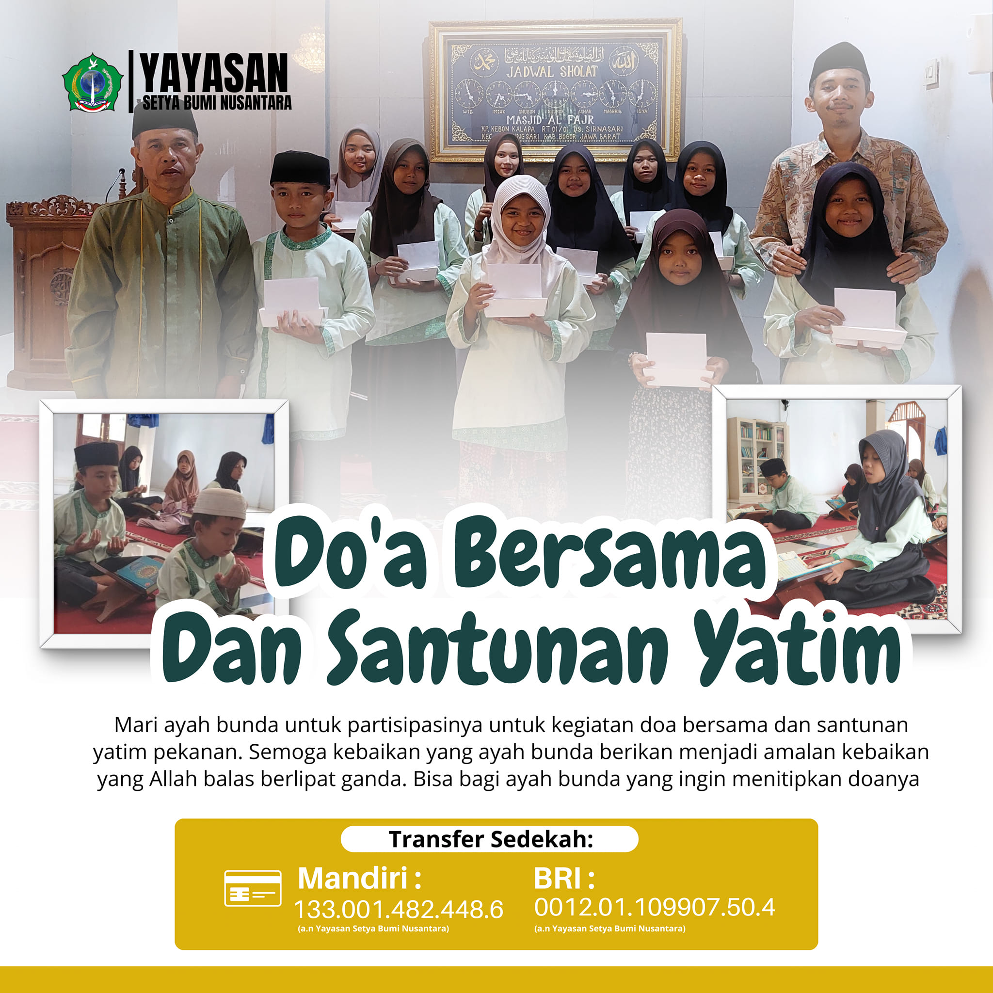 Doa Bersama dan Santunan Yatim