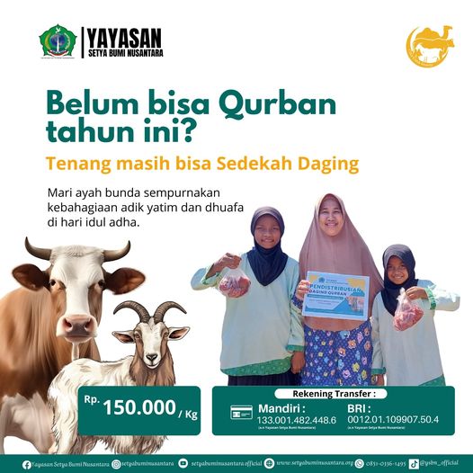 Belum Bisa Berqurban Tahun ini? Tenang Masih Bisa Sedekah Daging