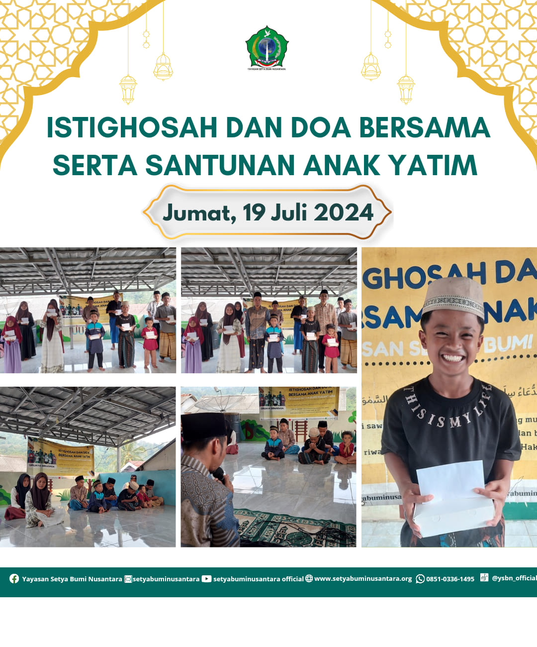 Istighosah dan Doa Bersama Serta Santunan Anak Yatim | Jum’at, 19 Juli 2024