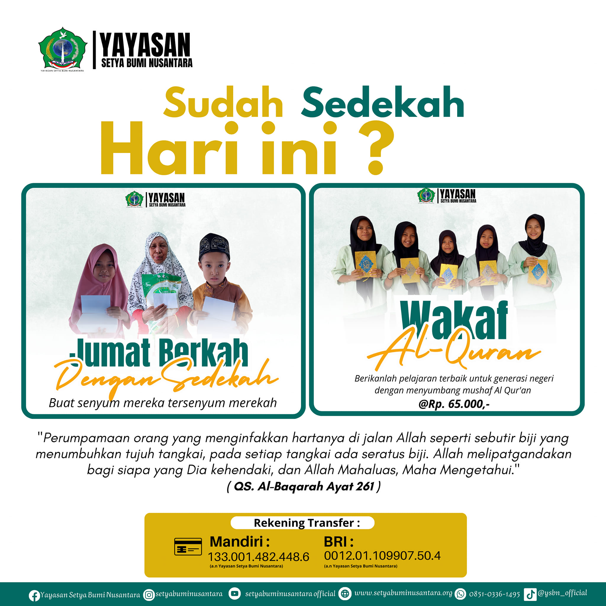 Sudah Sedekah Hari Ini?